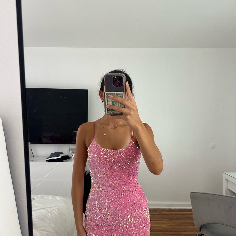 Lucy in the Sky Pink Sequin Mini Dress